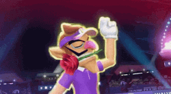 Waluigi Dance Pose On Stage GIF