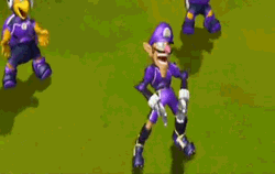Waluigi Dancing Moves On The Ground GIF