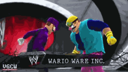 Waluigi Making Secret Handshake GIF