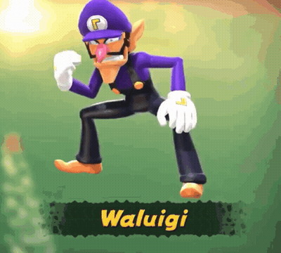 Waluigi With Purple Hat GIF