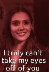 Wanda Maximoff Actress Elizabeth Olsen Eye Stare  GIF