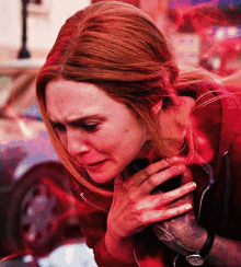 Wanda Maximoff Clutching Her Heart  GIF