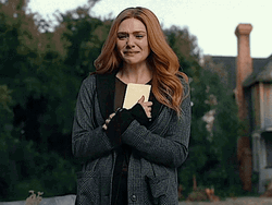 Wanda Maximoff Crying Kneeling Down Frustrated  GIF