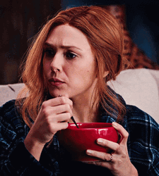 Wanda Vision Surprised Shocked Worried Eating GIF