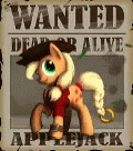 Wanted Applejack Poster Mlp GIF