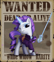 Wanted Rarity Poster Mlp GIF