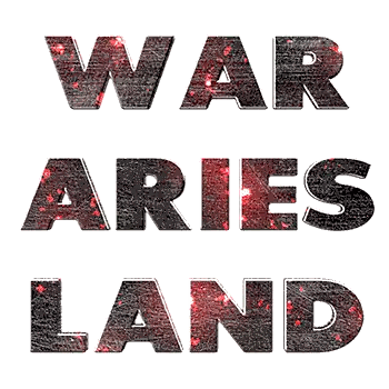 War Aries Land Sign In Red And Black Sticker