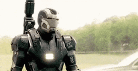 War Machine Exposing His Face GIF