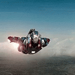 War Machine Flying In The Sky GIF