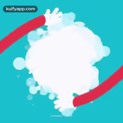 War Surrounded By Blue And Red Confetti GIF