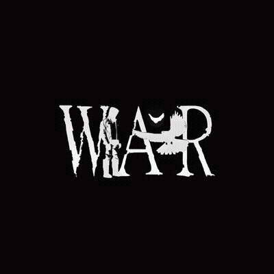 War Text On Black Background GIF