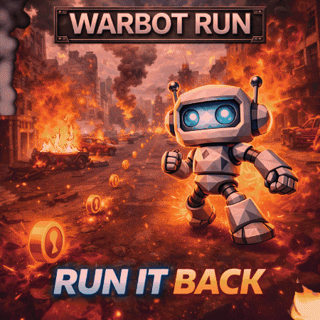 Warbot Run Robot In Burning City GIF