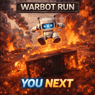 Warbot Run Robot Jumping Over Box GIF