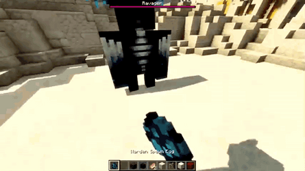 Warden Minecraft Punching Bull GIF