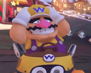 Wario Kart Riding GIF