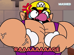 Wario Raging Muscles GIF