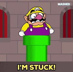 Wario Standing On Pipe GIF