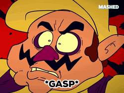 Wario Surprised Reaction GIF