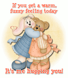 Warm Air Hug Bunny Bear Best Friend Love GIF