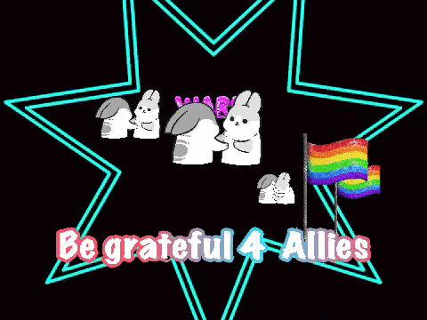 Warm Hugs Be Grateful For Allies Rainbow Flag GIF