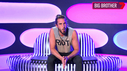 Warming Up His Palm Inside Big Brother House GIF