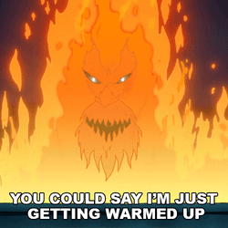 Warming Up With This Talking Flame GIF