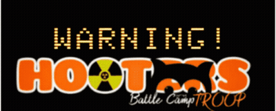 Warning Hooters Battle Camp Troop Sign GIF