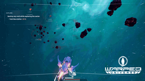 Warped Universe Video Game On Computer Screen GIF