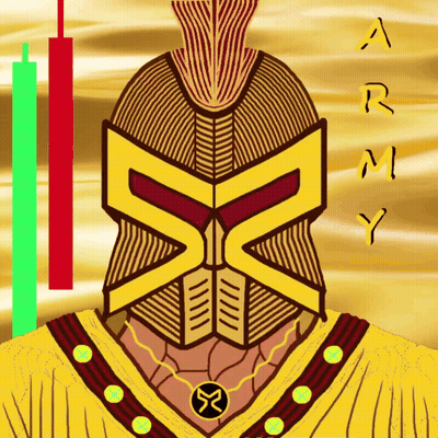 Warrior Drawing With Army Text GIF