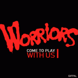 Warriors Come Out And Play Flashing Moving Design GIF