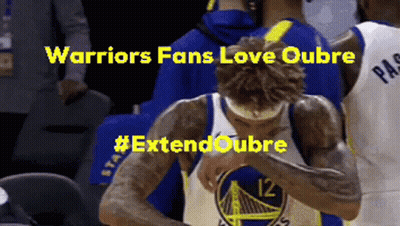 Warriors Fans Love Oubre #Extendoubre With A Basketball Player Covering His Face GIF