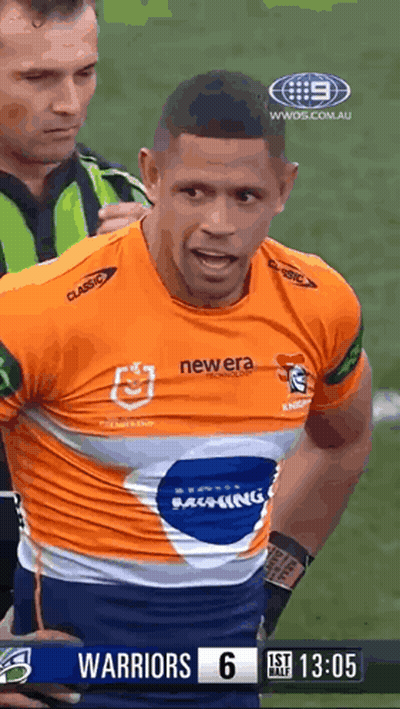 Warriors Player Helped By Referee GIF