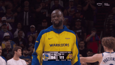 Warriors Player In Front Of Scoreboard GIF