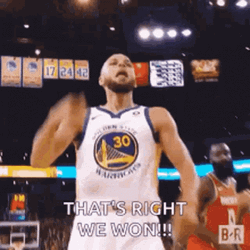 Warriors Stephen Curry Screaming We Won GIF