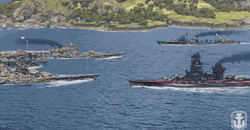 Warships Animated Passing Through