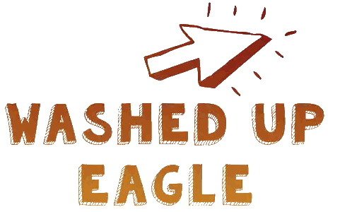 Washed Up Eagle Logo With Arrow Sticker