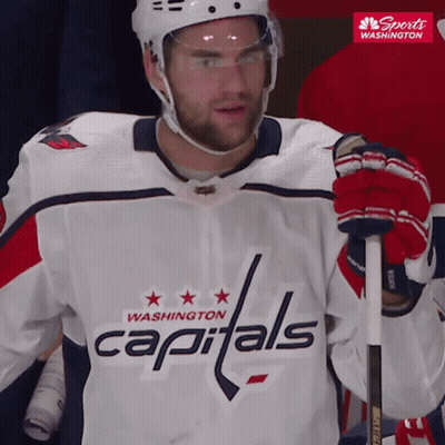 Washington Capitals Hockey Player Holding Stick GIF