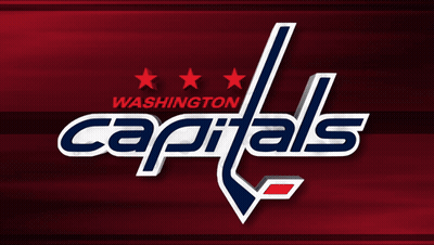 Washington Capitals Logo On Red Background GIF