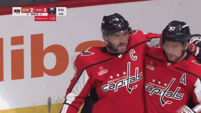 Washington Capitals Players Hugging GIF