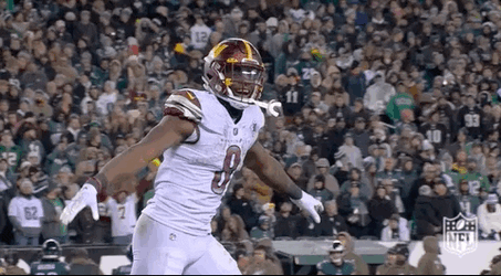 Washington Commanders Brian Robinson Jr Running Arm Raise GIF