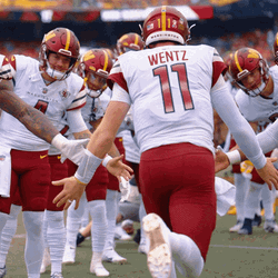 Washington Commanders Player 11 Low Fives Other Players GIF