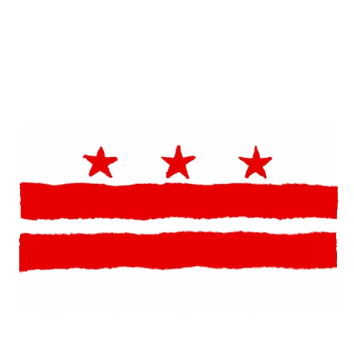 Washington D.C. Flag With 51 For 51 Sticker