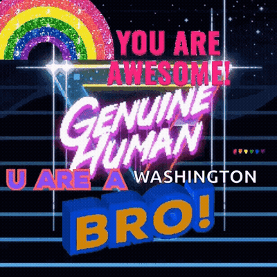 Washington Dance Party Smiley Face With Wings GIF