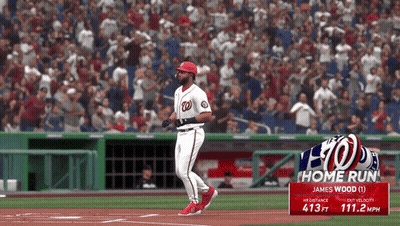 Washington Nationals James Wood Running To First Base GIF