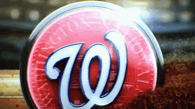 Washington Nationals Logo On Red Circle GIF