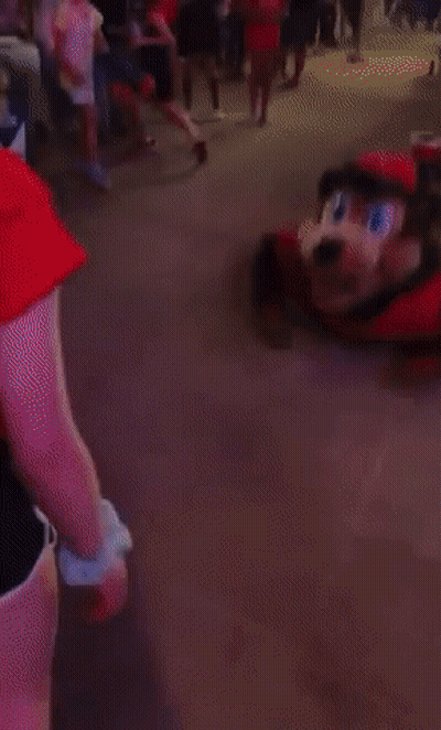 Washington Nationals Mascot Laying Down GIF