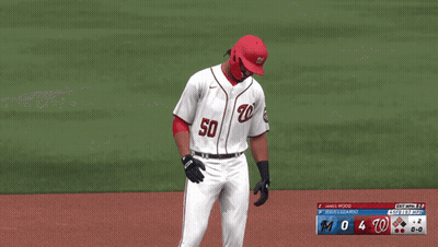 Washington Nationals Player Number 50 GIF