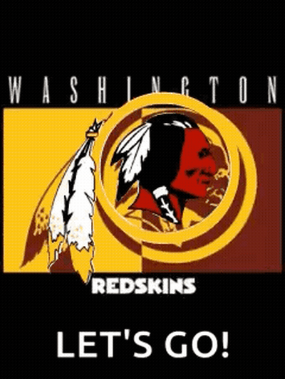 Washington Redskins Poster With Native American GIF