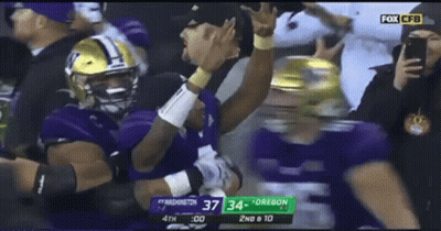 Washington Vs Oregon Football 37-34 GIF