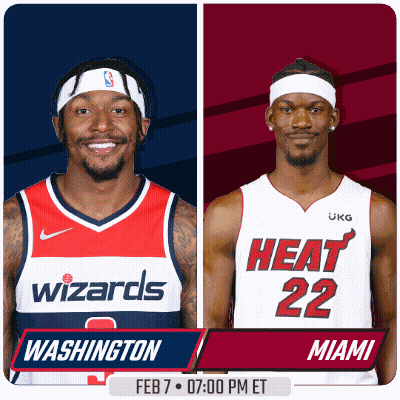 Washington Wizards And Heat Players On Poster GIF